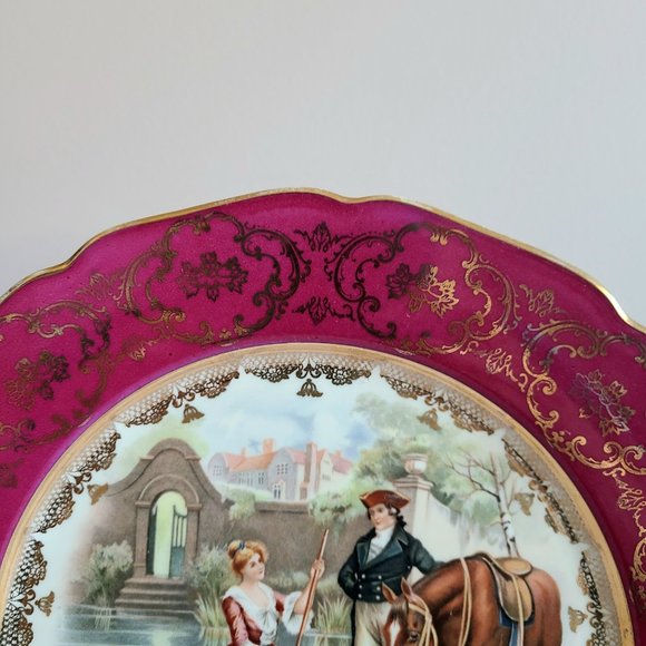 Large 10.5'' Vintage Bohemia Royal Ivory ceramic porcelain plate. - Picture 5 of 9